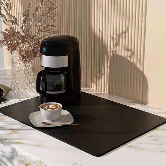 VIKAMA Diatomite Coffee Placemat Absorbent Table Kitchen Mini Mat Non-Slip Home Decor