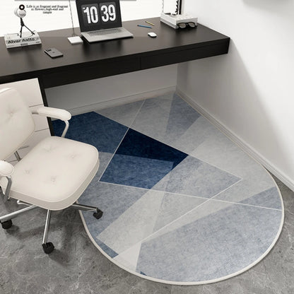 VIKAMA Geometric Computer Chair Floor Mat Non-Slip Office Bedroom Desk Protection Carpet