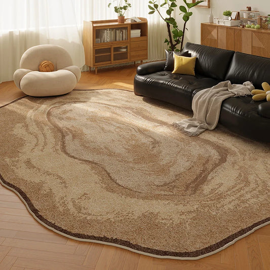 Retro Style Irregular Plush Area Rug