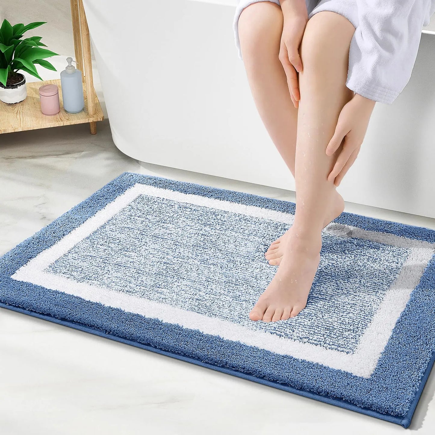 Olanly Microfiber Soft Non-Slip Bath Mat