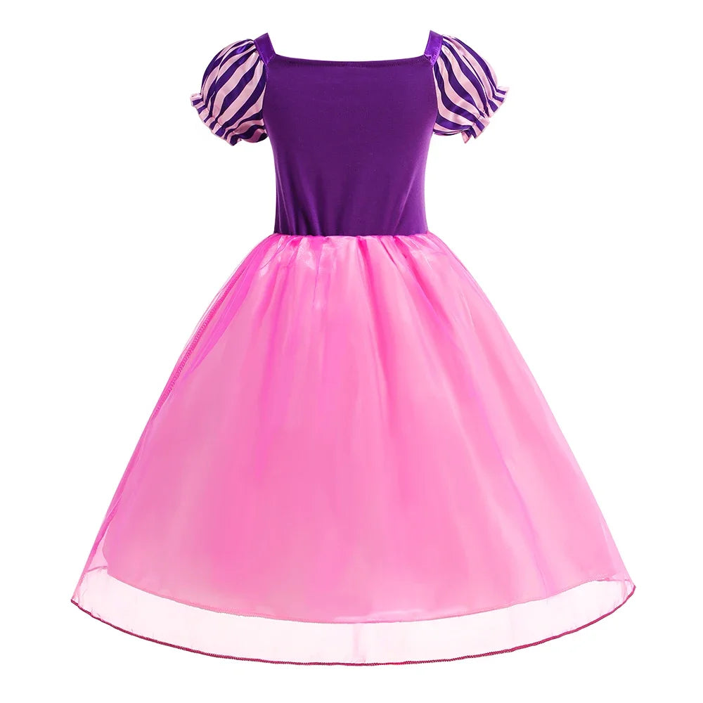 Rapunzel Tangled Princess Costume Dress For Girls