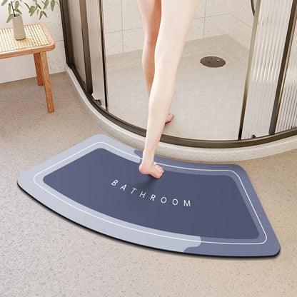 Arched Diatom Mud Non-Slip Bathroom Mat