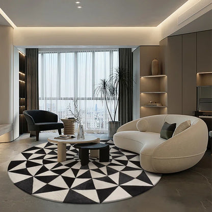 Fluffy Soft Light Luxury Round Plush Area Rug