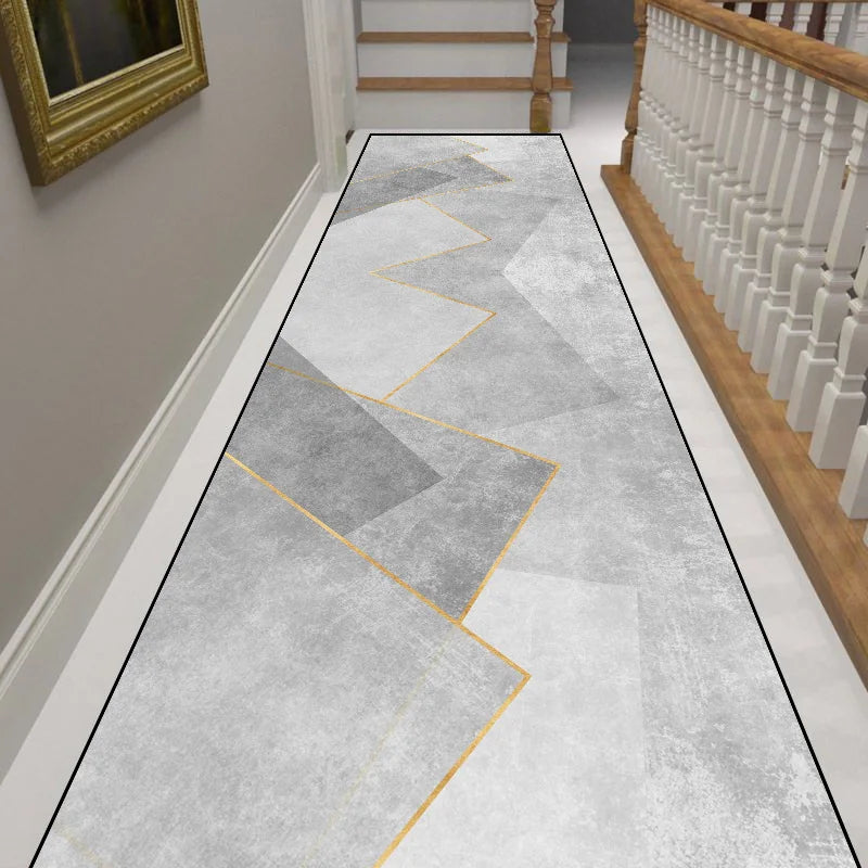 Modern Long Corridor Non-Slip Runner Rug