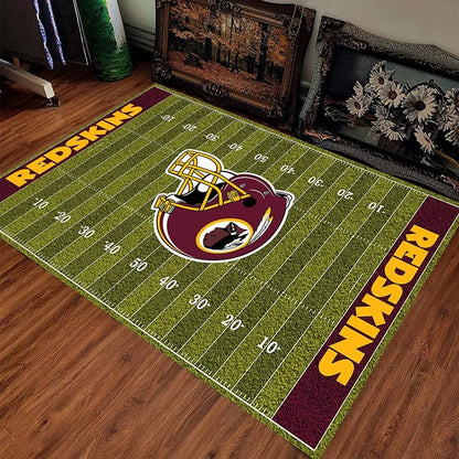 VIKAMA American Football Field Non-Slip Area Rug