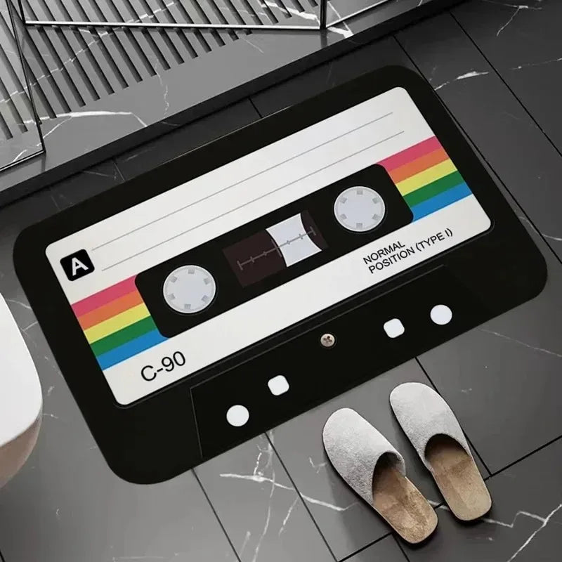 Retro Cassette Tape Bath Mat
