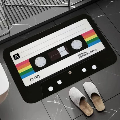 Retro Cassette Tape Bath Mat