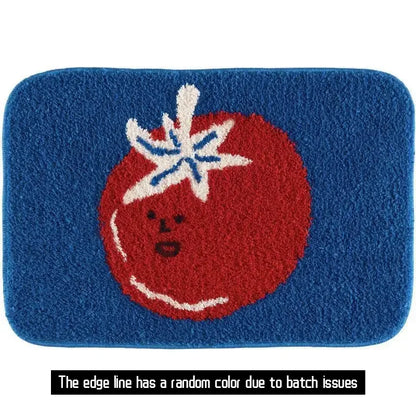 Plush non-slip absorbent bath mat