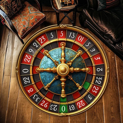 Roulette Casino Wheel Round Rug