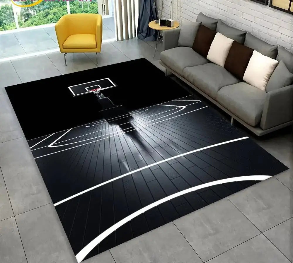 Basketball Cartoon Indoor Non-Slip Area Rug