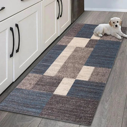 VIKAMA Geometric Non-Slip Runner Kitchen Mat