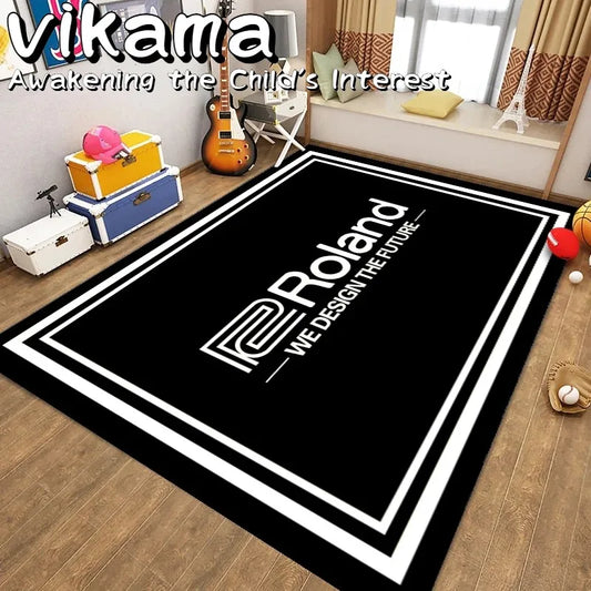 VIKAMA Modern Crystal Velvet Scandinavian Rug Non-Slip Dirt-Resistant Living Room Kids Play Mat Home Decor
