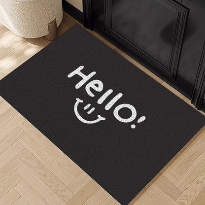 Hello Series Silk Ring Entrance Door Mat Dirt-Resistant Entry Carpet