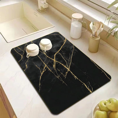 Absorbent Kitchen Dish Drying Mat