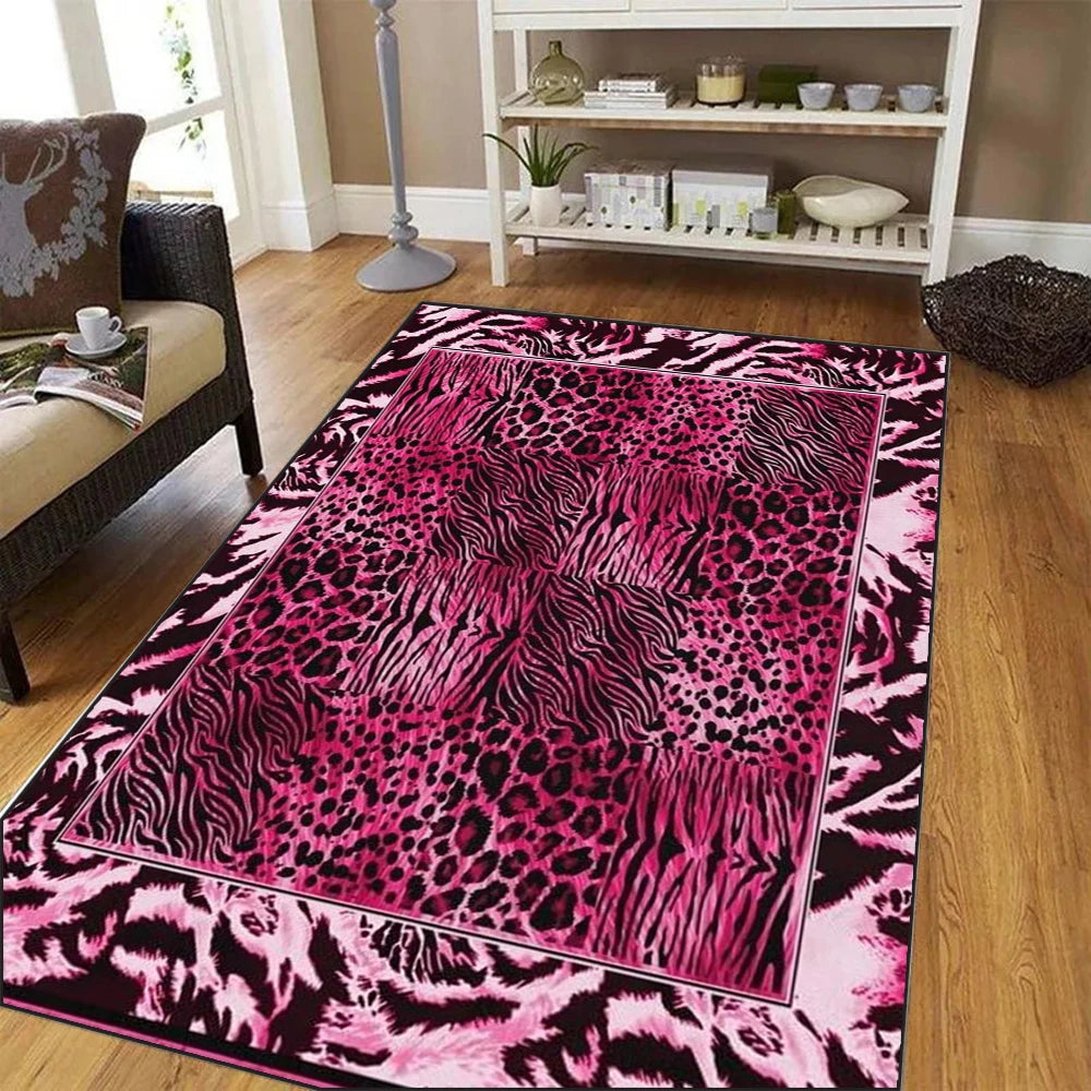 Leopard Print Modern Area Rug