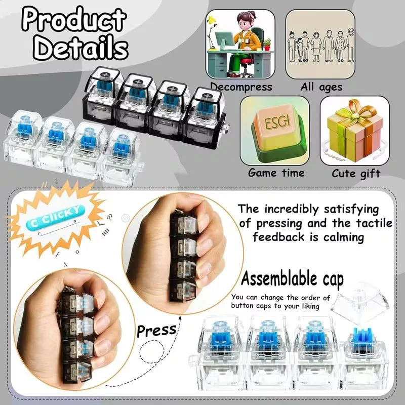 Light Up Keyboard Keychain