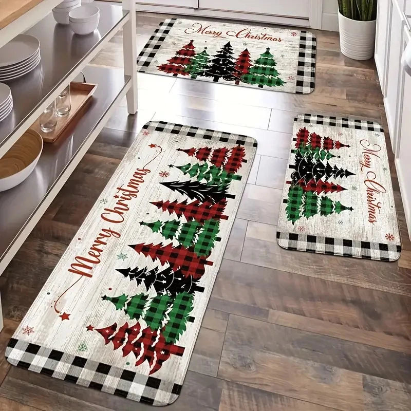 VIKAMA Christmas Cookie Tree Floor Mat