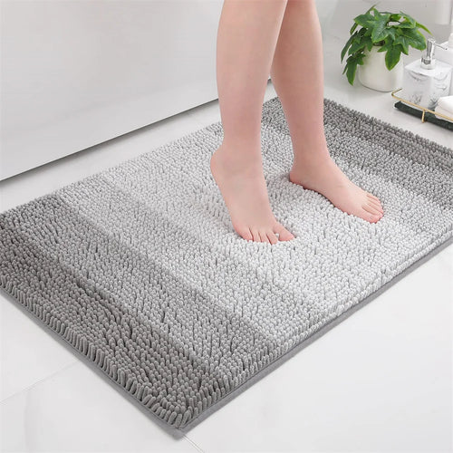 Olanly Luxury Chenille Non-Slip Bath Rug