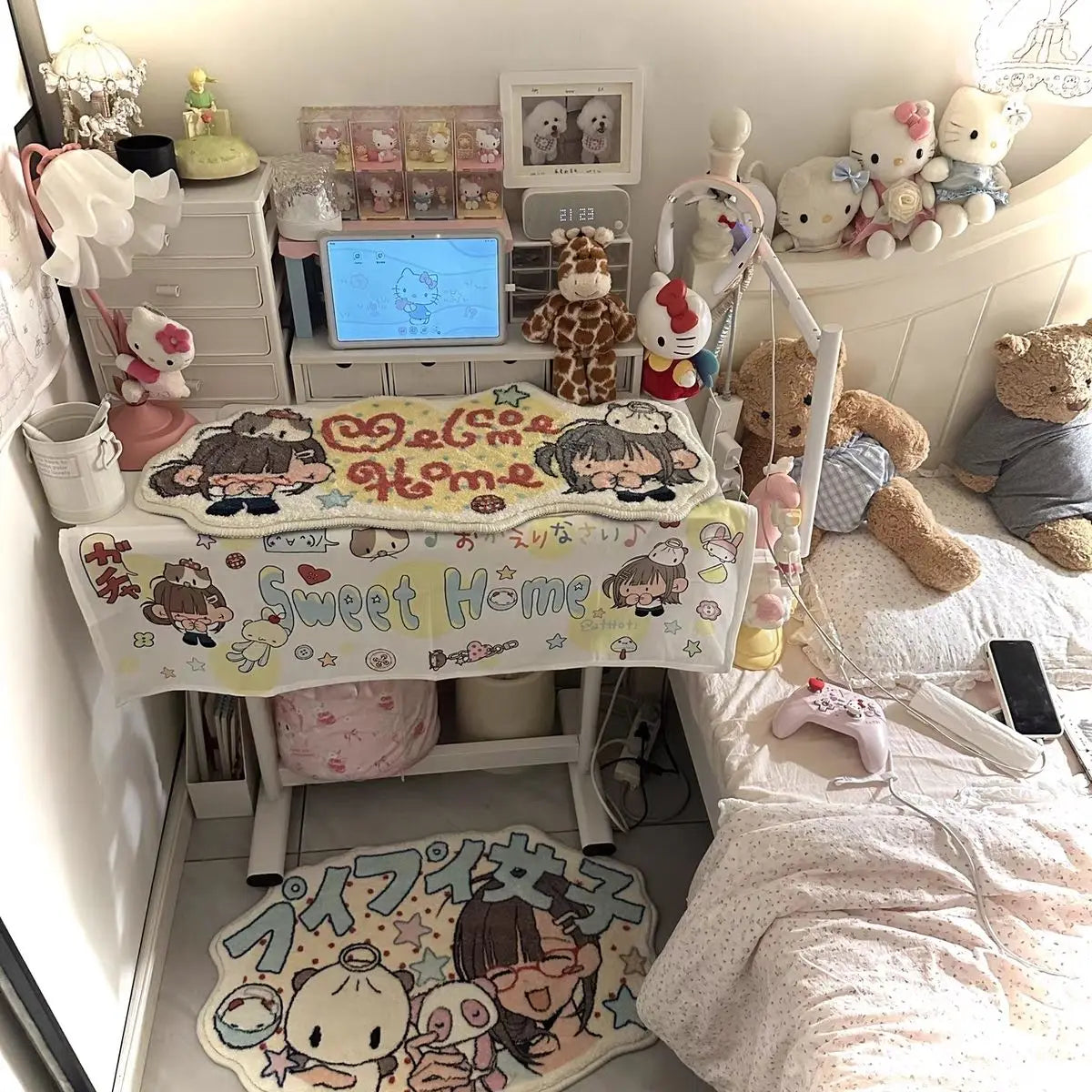 VIKAMA Cute Cartoon Plush Carpet