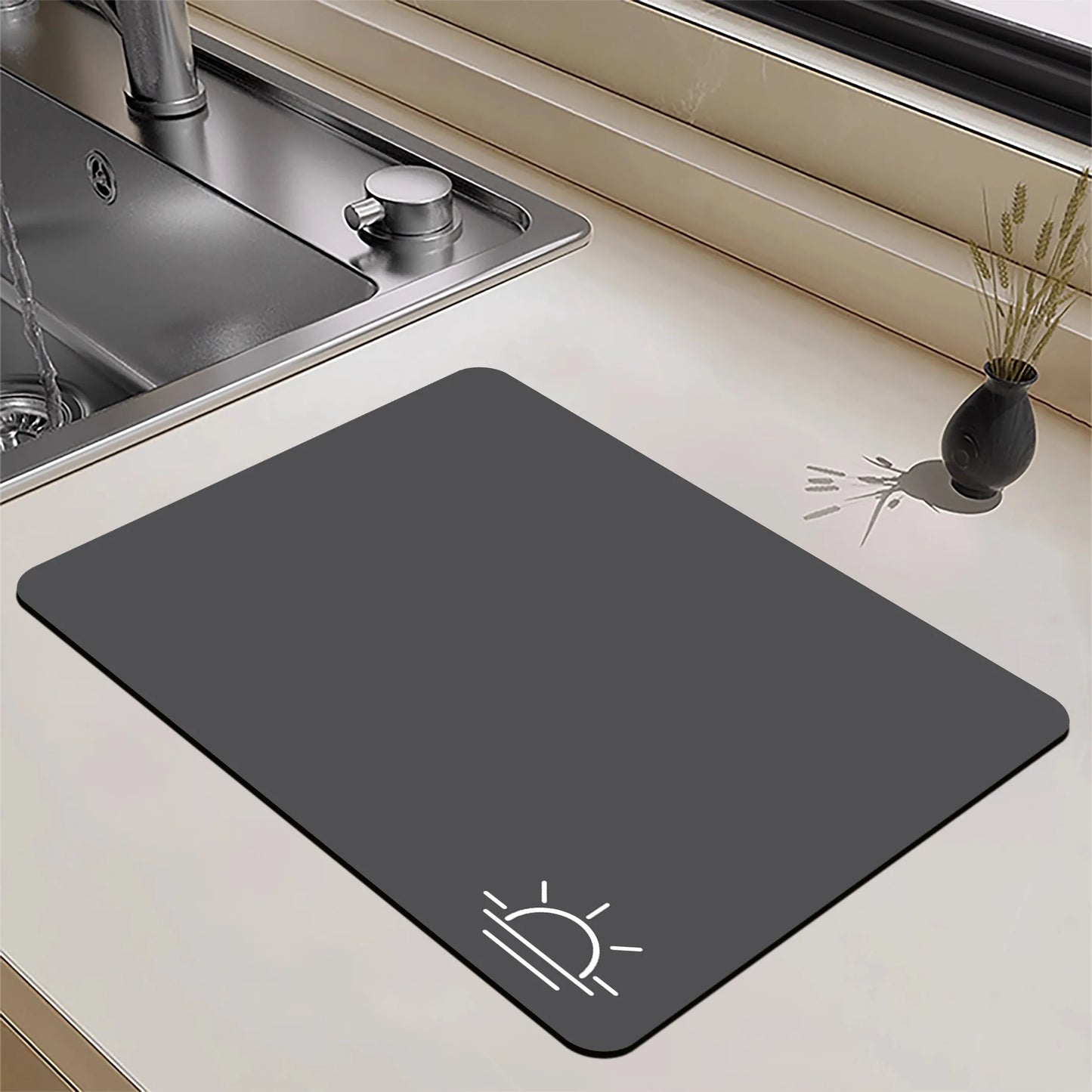VIKAMA Absorbent Dish Drying Kitchen Mat