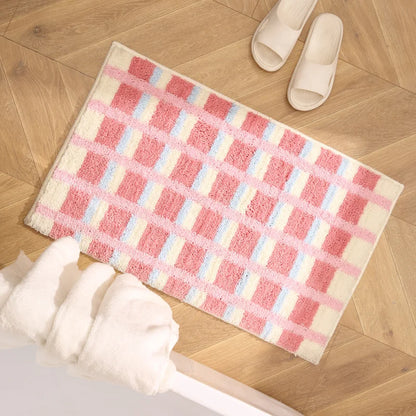 Bathroom Door Mat Absorbent Quick-Dry Foot Rug Non-Slip Toilet Bedroom Dopamine Imitation Cashmere Carpet Home Decor