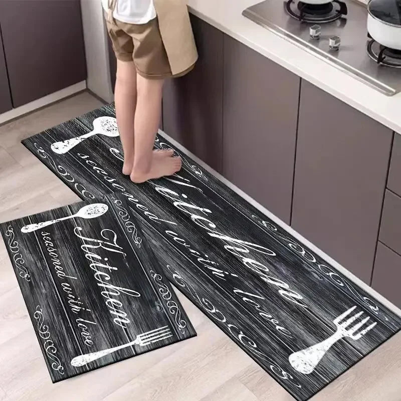 VIKAMA Washable Crystal Velvet Kitchen Floor Mat