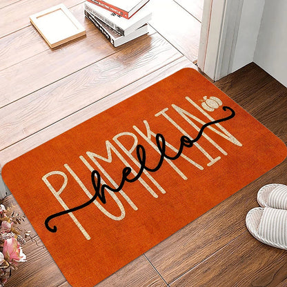 Happy Fall Pumpkin Autumn Door Mat