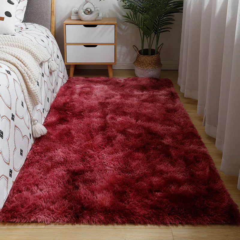 VIKAMA Silk Wool Soft Rug Bedroom Living Room Baby Room Washable Floor Mat Home Decor