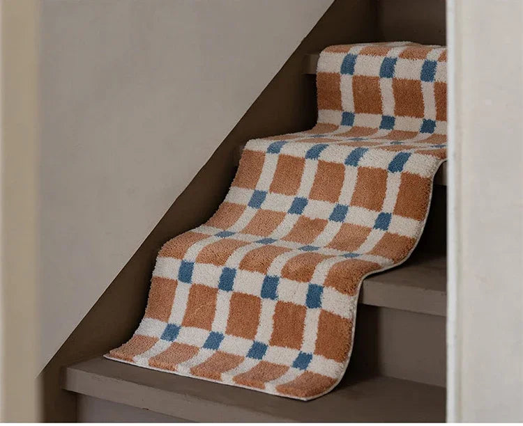 Fluffy cashmere-style non-slip bedroom rug
