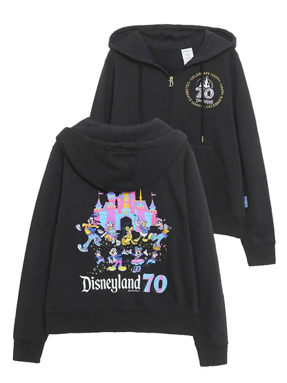 Disney Mickey Mouse Castle Zip Up Fleece Hoodie For Women