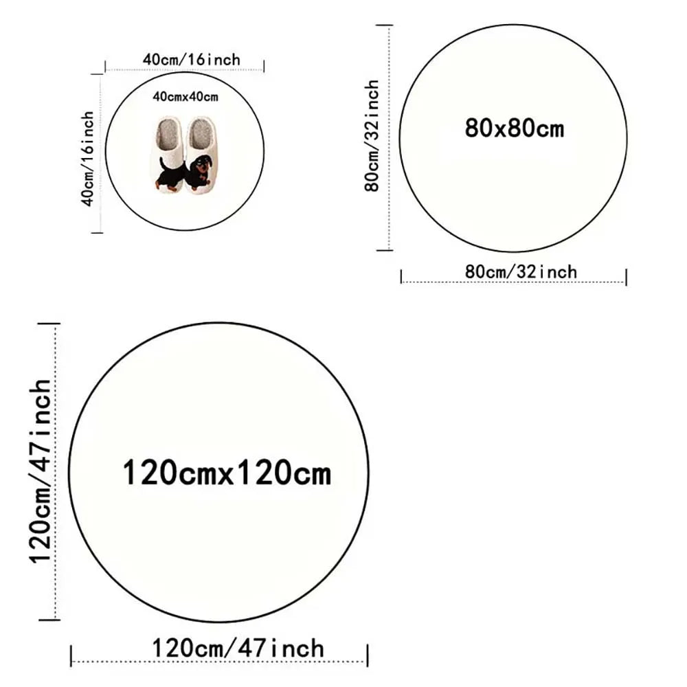 VIKAMA Christmas Tree Round Anti-Slip Rug