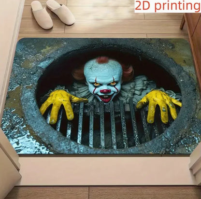 Halloween Joker Welcome Door Mat Entrance Living Room Bedroom Bathroom Kitchen Balcony Non-Slip Home Decoration Rug