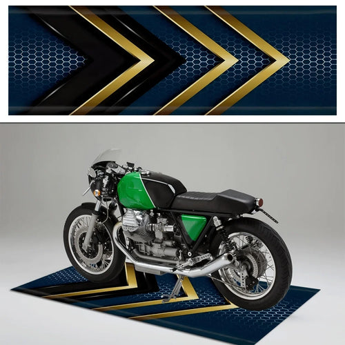 VIKAMA Motorcycle Premium Flannel Anti-Slip Parking Area Rug