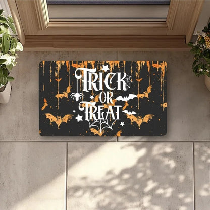 Gothic Horror Dragon Bat Pumpkin Unwelcome Mat Dark Scary Non-Slip Carpet Rug Halloween Home Decor