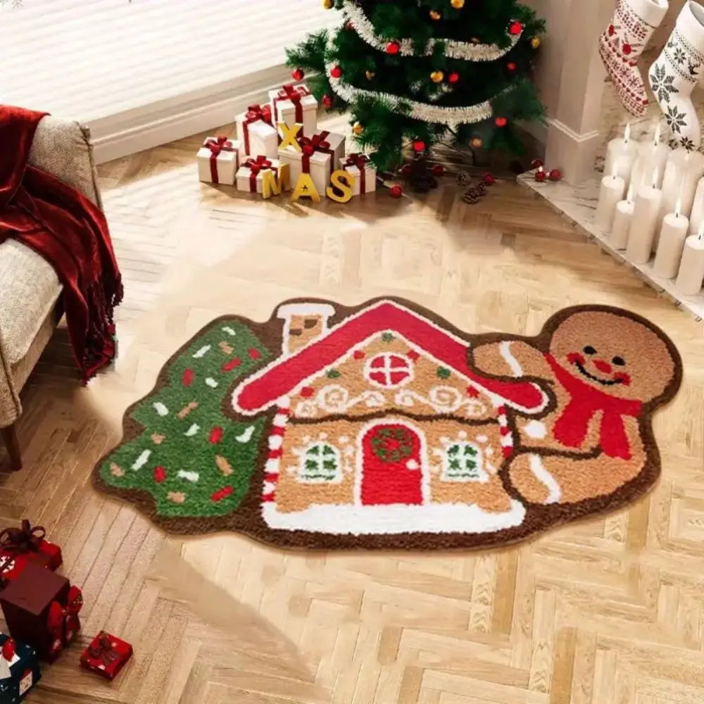 VIKAMA Christmas Welcome Doormat Soft Absorbent Non-Slip Front Door Living Room Bedroom Floor Mat