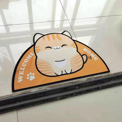 Semicircular Cartoon Non-Slip Welcome Doormat