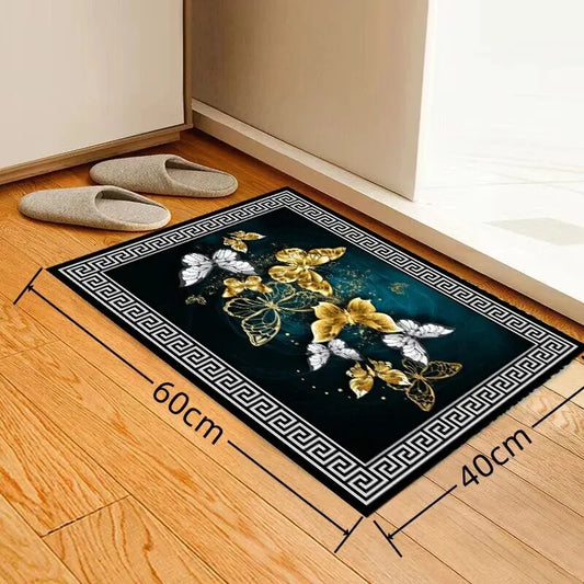 40×60 cm Modern Chinese Crystal Velvet Carpet Living Room Coffee Table Rug Blanket Simple Light European Style Sand Mat Home Decor