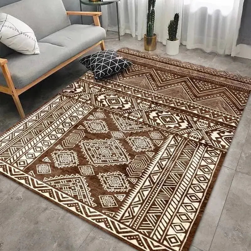 VIKAMA Crystal Velvet 50×80 cm Persian Retro Bohemian Carpet Living Room Sofa Floor Mat Bedroom Door Rug Home Decor