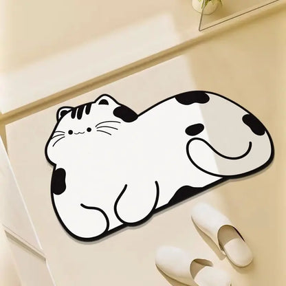 VIKAMA Diatomite Bathroom Kitchen Absorbent Door Rug Simple Anti-slip Water Absorbent Soft Bathroom Foot Mat