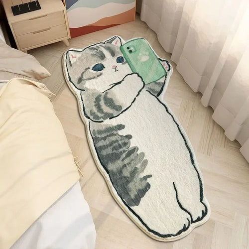Cartoon Cute Cat Floor Mat Soft Absorbent Bedroom Living Room Bedside Carpet MS22 YJ
