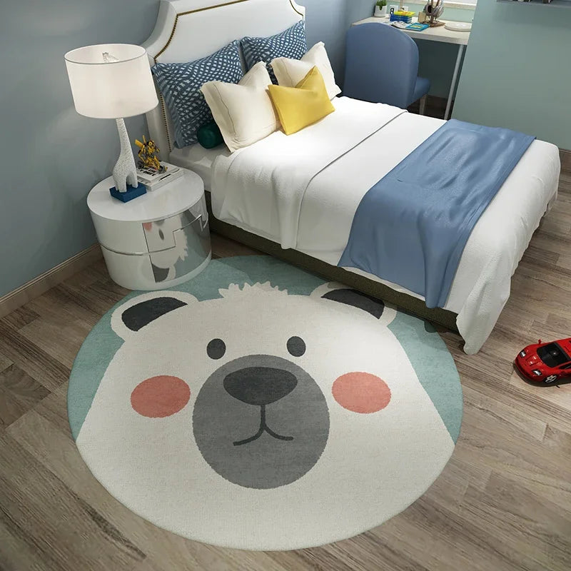 Cartoon Cute Round Non-Slip Area Rug