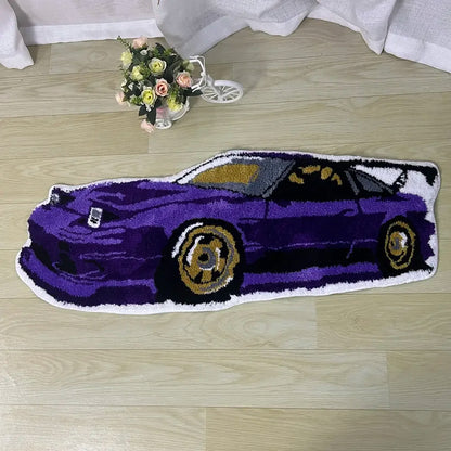 Racing car soft non-slip floor rug