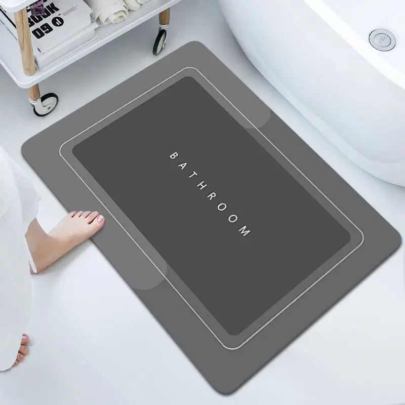 Simple Diatomite Floor Mat Bathroom Kitchen Entrance Foot Mat Super Absorbent Washable Dirt-resistant Non-slip Carpet