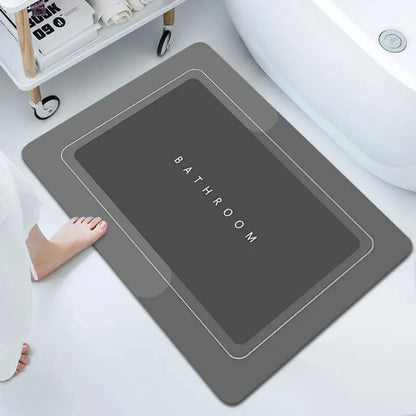 Simple Diatomite Floor Mat Bathroom Kitchen Entrance Foot Mat Super Absorbent Washable Dirt-resistant Non-slip Carpet