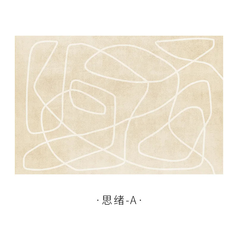 Japanese Minimalist Plush Non-Slip Area Rug