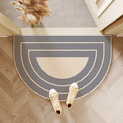 VIKAMA Modern Semi-Circular Entry Door Mat Non-Slip Dirt-Resistant Kitchen Floor Carpet