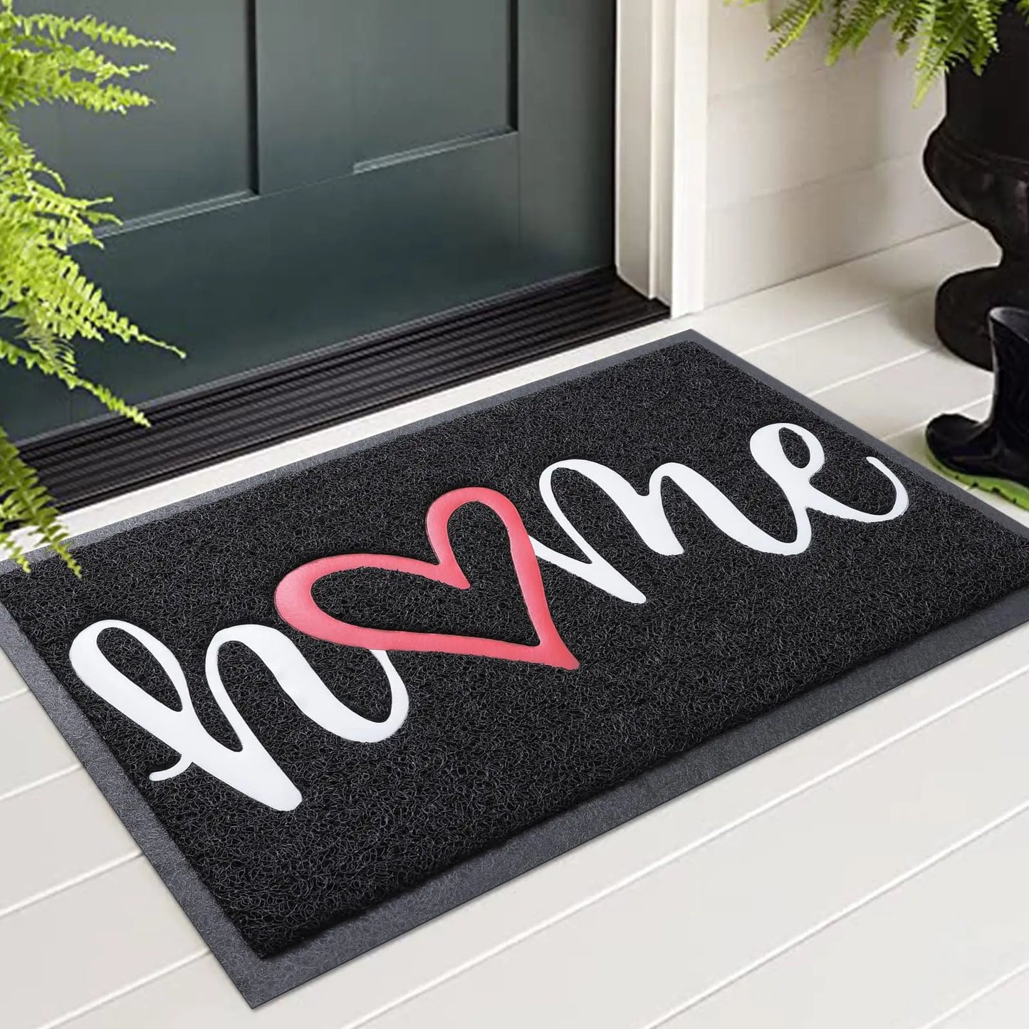 Olanly Cute Letter Non-Slip Dirt Trapper Doormat