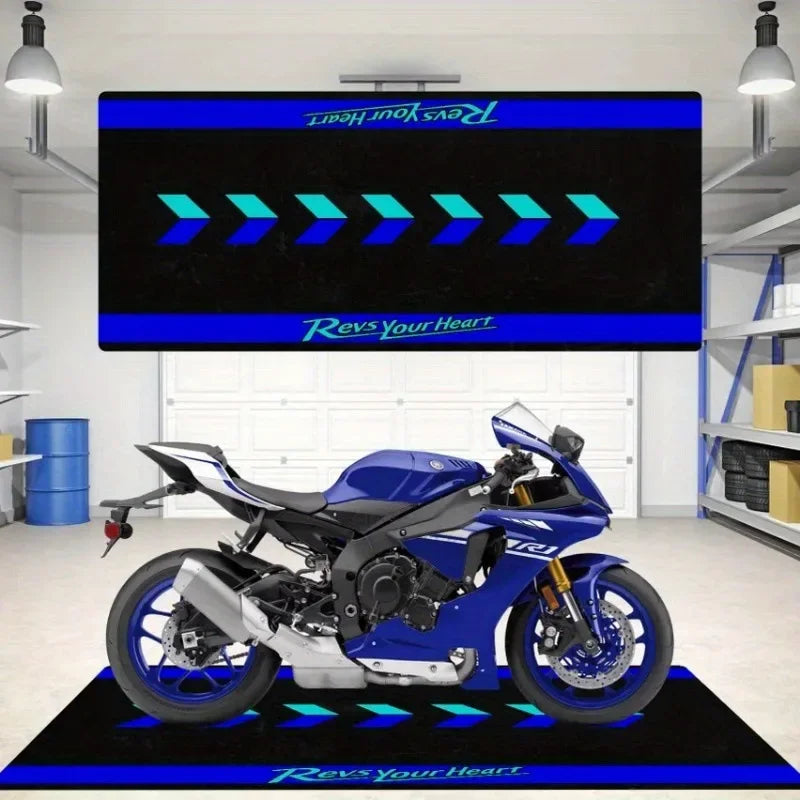 VIKAMA Motorcycle Display Non-Slip Area Rug