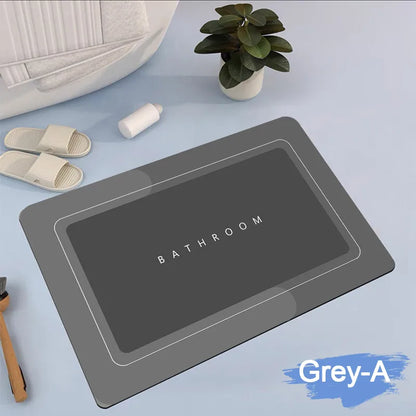 Super absorbent non-slip bathroom floor mat