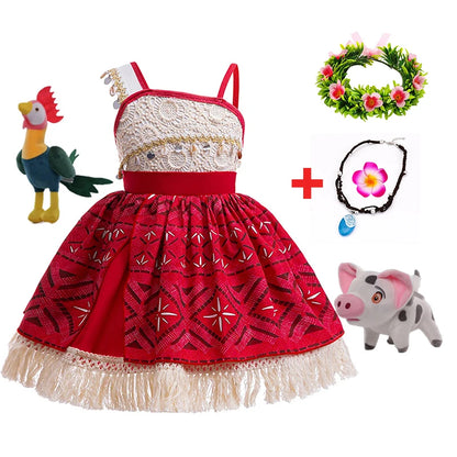 Disney Moana Ocean Adventure Costume Dress For Girls